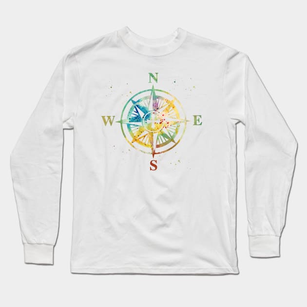 Compass Long Sleeve T-Shirt by erzebeth